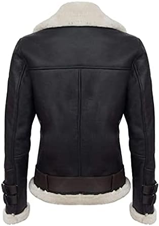 Women’s_ Black_ Fur_ Collar_ Leather_ Jacket