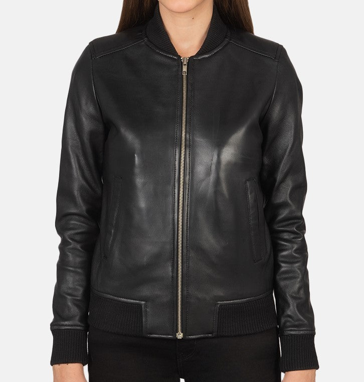 Women’s_ Black_ Slim_ Fit_ Bomber_ Jacket