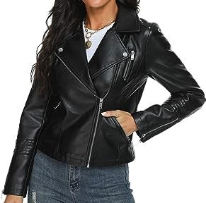 Jorde Calf Women’s Black Asymmetric Lambskin Leather Jacket | Motorcycle Moto Biker Zip Up Leather Jacket For Women.