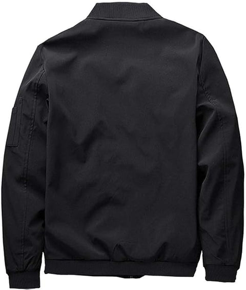 Jorde Calf Men’s Casual Lightweight Bomber Polyester Jacket | Baseball Slim Fit Zip Up Varsity Jacket For Men.