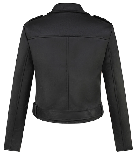 Jorde Calf Women’s Black Casual Genuine Leather Jacket | Motorcycle Moto Belted Biker Style Leather Jacket For Women.