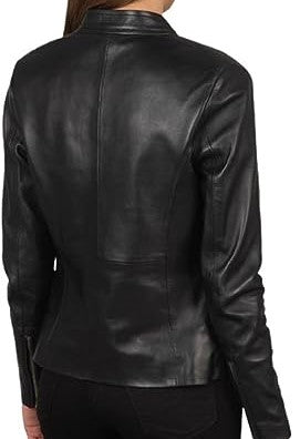Jorde Calf Women’s Casual Vintage Leather Jacket | Motorcycle Biker Style Lambskin Leather Jacket For Women
