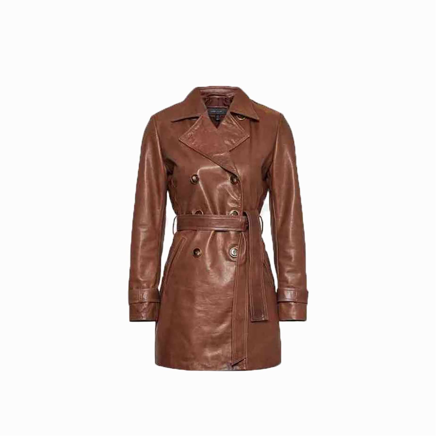 Jorde Calf Women Genuine leather jackets-3 4 Length ladies Leather Coat-Trench coat for women-Women’s’/ Classic Mac Coat