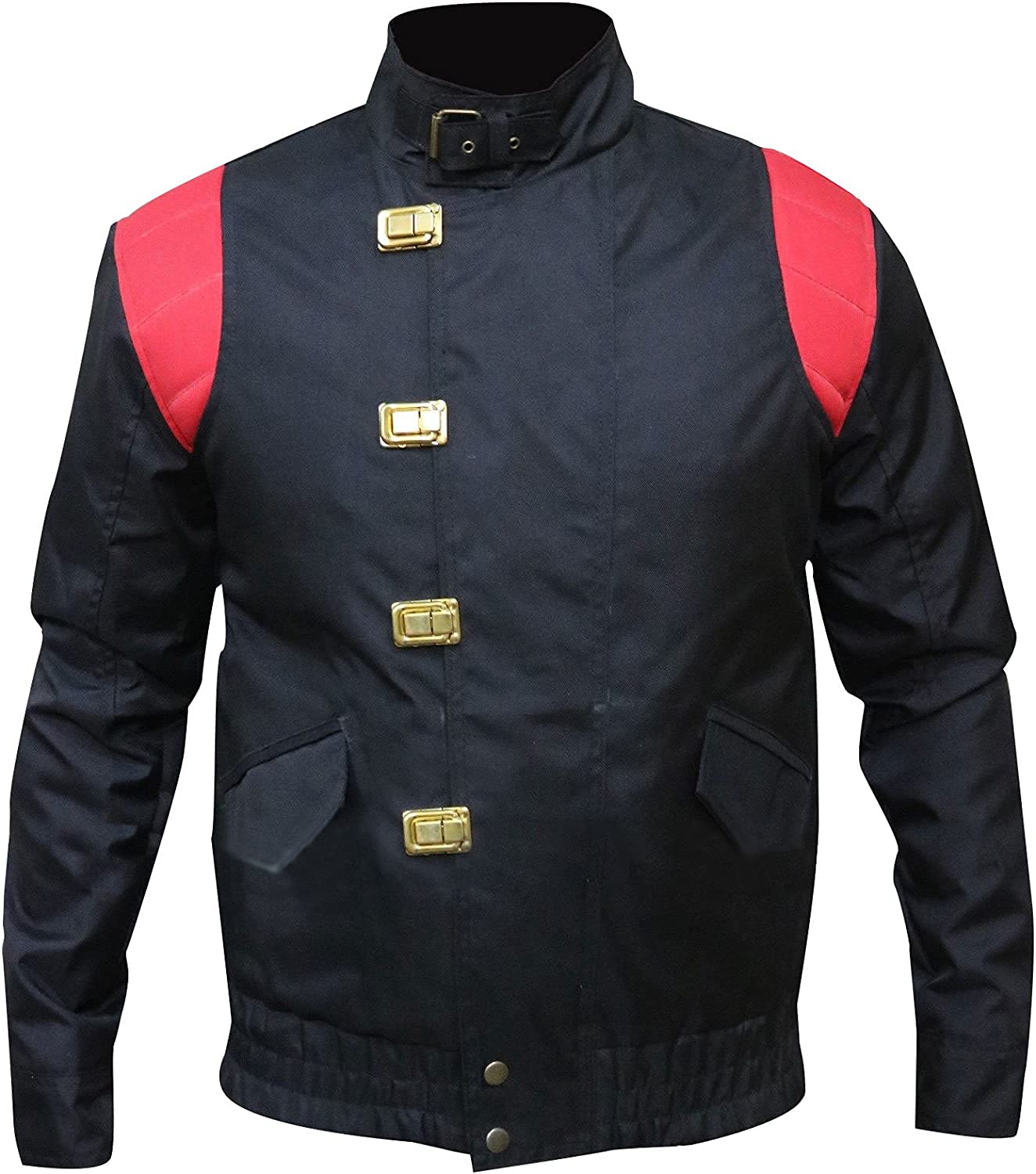 Jorde Calf Mens Shotaro Kaneda Capsule Logo Cosplay Cotton Costume | Red Bomber Motorcycle Jacket | Akira Red Cotton Capsule Jacket