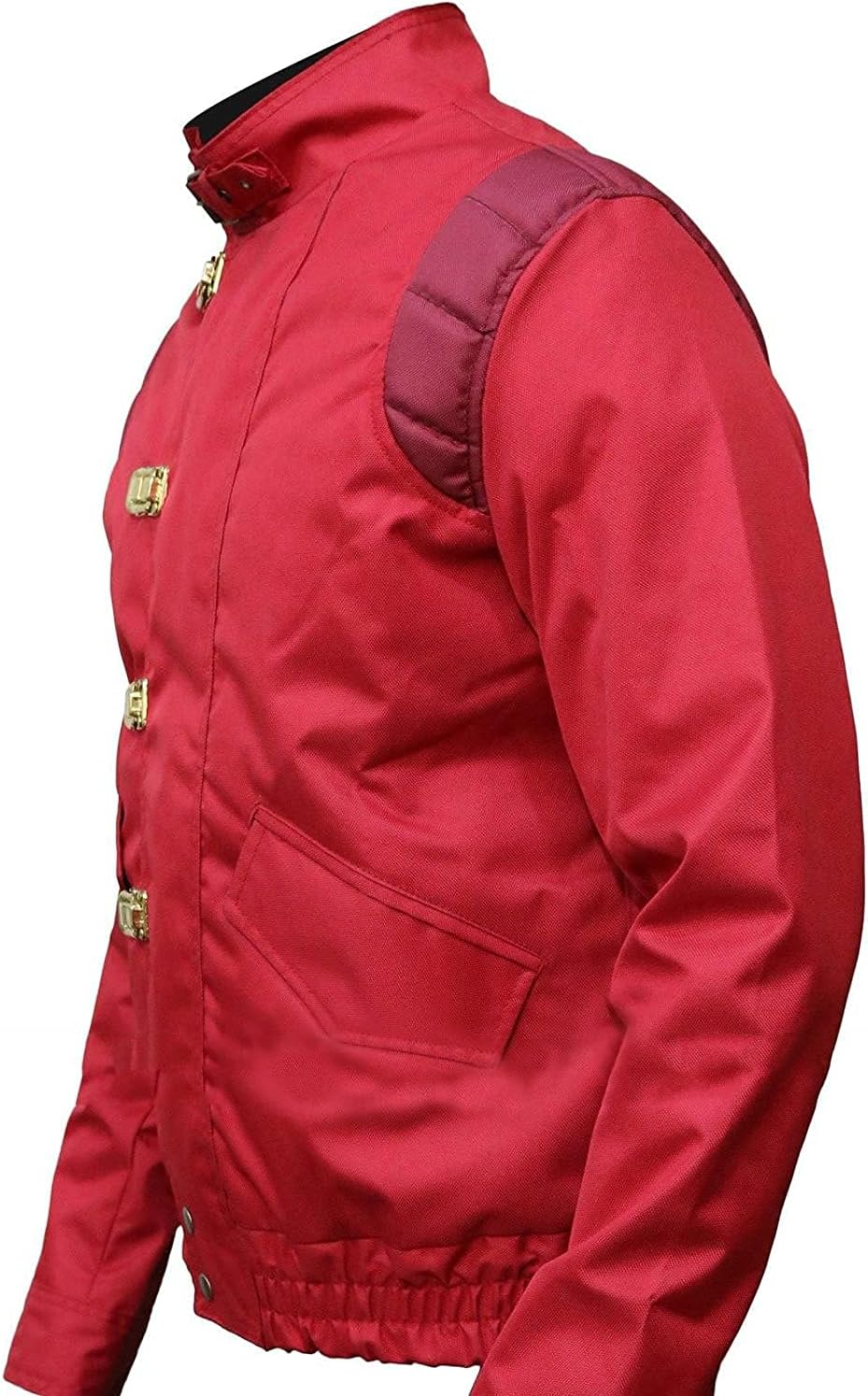 Jorde Calf Mens Shotaro Kaneda Capsule Logo Cosplay Cotton Costume | Red Bomber Motorcycle Jacket | Akira Red Cotton Capsule Jacket