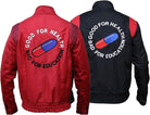 Jorde Calf Mens Shotaro Kaneda Capsule Logo Cosplay Cotton Costume | Red Bomber Motorcycle Jacket | Akira Red Cotton Capsule Jacket