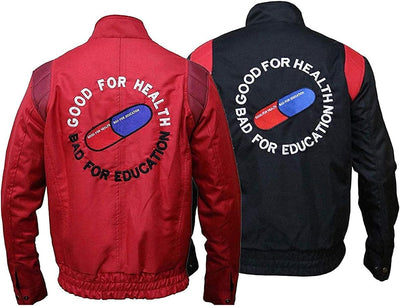 Jorde Calf Mens Shotaro Kaneda Capsule Logo Cosplay Cotton Costume | Red Bomber Motorcycle Jacket | Akira Red Cotton Capsule Jacket