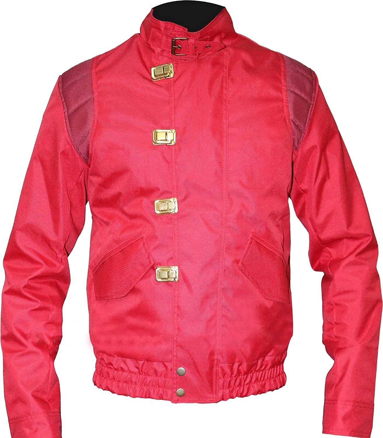 Jorde Calf Mens Shotaro Kaneda Capsule Logo Cosplay Cotton Costume | Red Bomber Motorcycle Jacket | Akira Red Cotton Capsule Jacket