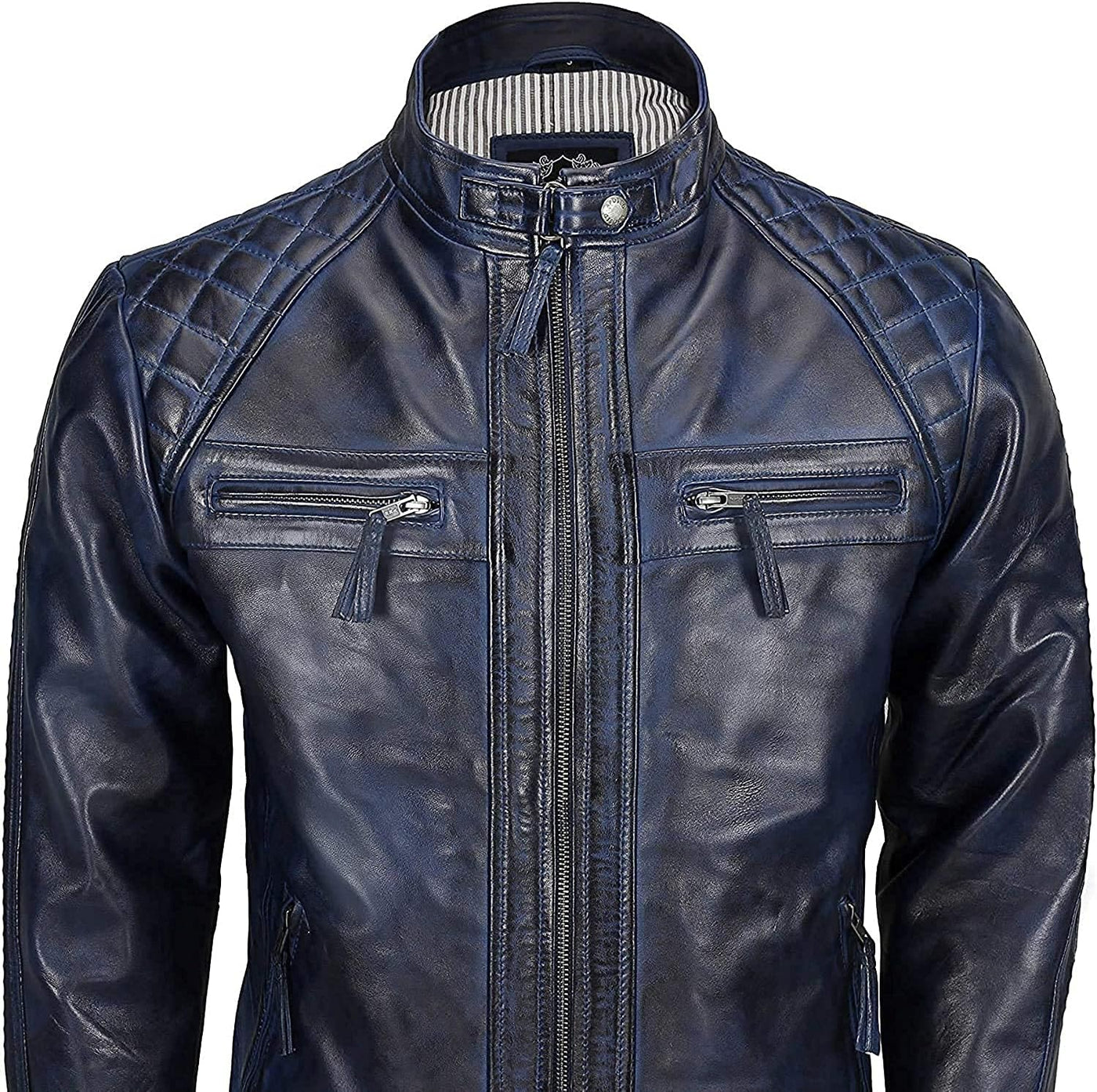Men’s_ Biker_ Quilted_ Leather_ Jacket