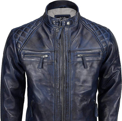 Men’s_ Biker_ Quilted_ Leather_ Jacket