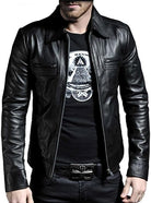 Men’s_ Casual_ Black_ Leather_ Jacket