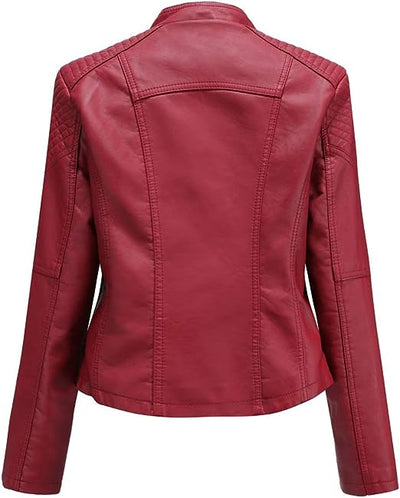 Women’s_ Casual_ Zip_ Biker_ Jacket