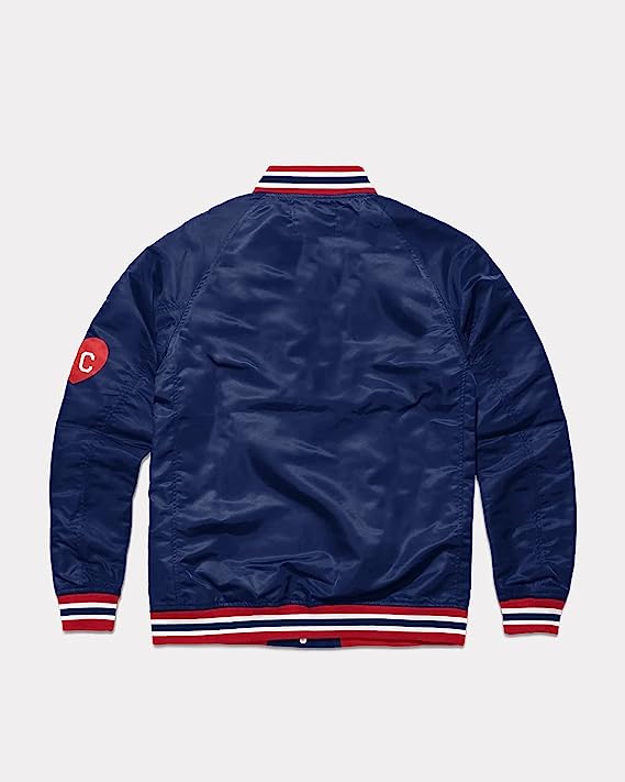 Jorde Calf Men’s Kansas Varsity Style Letterman Bomber Jacket-blue