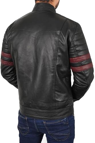 Men’s_ Red_ Stripes_ Biker_ Jacket