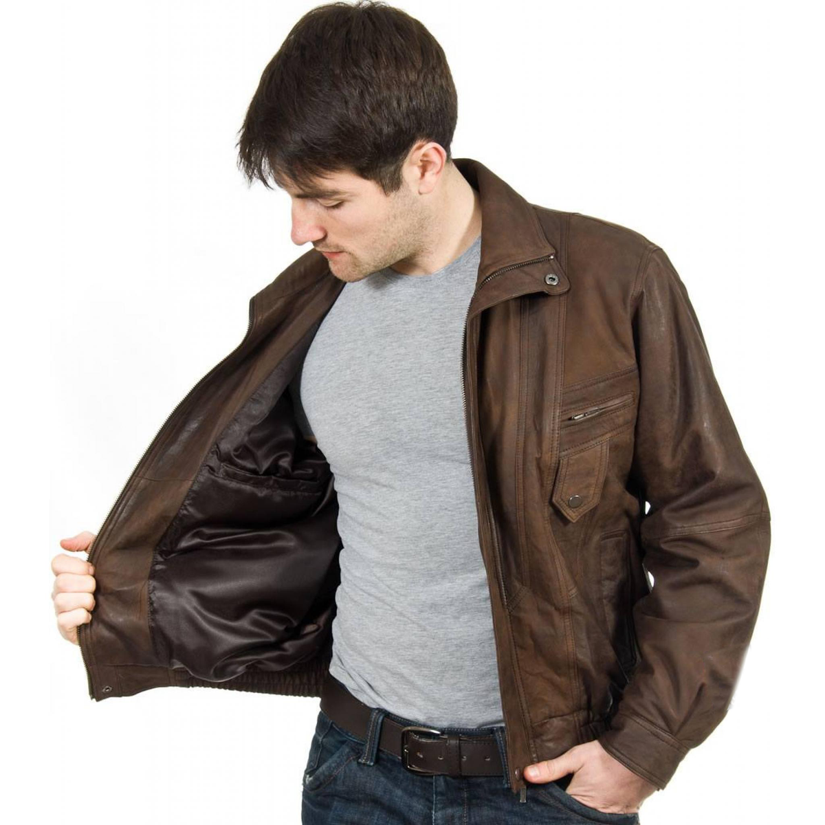 Men’s_ Vintage_ Black_ Leather_ Jacket