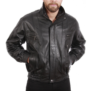 Men’s_ Vintage_ Black_ Leather_ Jacket