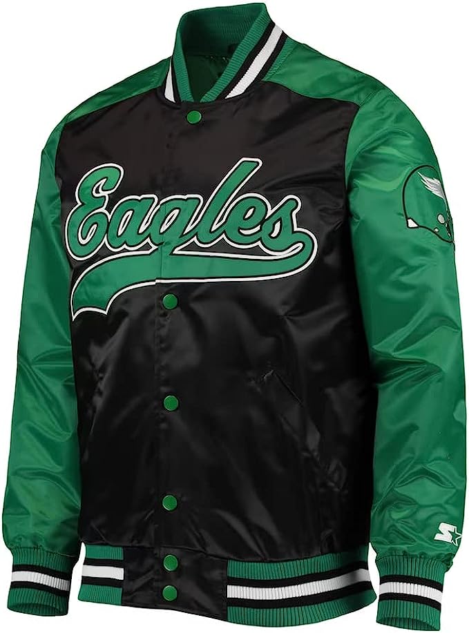Leather Shark Men’s Renegade Philadelphia varsity Jacket |Eagles Letterman Bomber Jacket |Satin Varsity Jacket For Men.