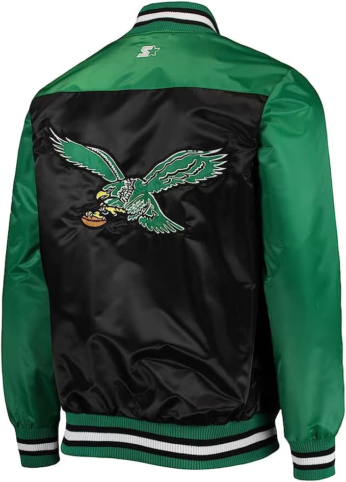 Leather Shark Men’s Renegade Philadelphia varsity Jacket |Eagles Letterman Bomber Jacket |Satin Varsity Jacket For Men.