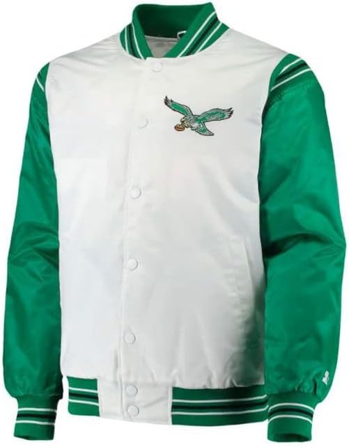Leather Shark Men’s Renegade Philadelphia varsity Jacket |Eagles Letterman Bomber Jacket |Satin Varsity Jacket For Men.